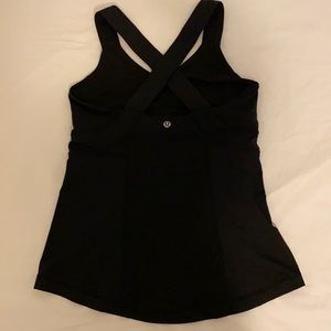 Lululemon Black CrossBack Yoga Tank 8 EUC